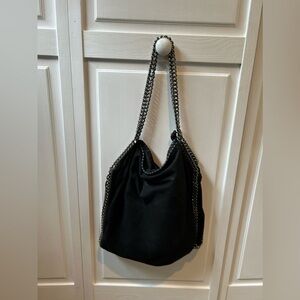 Authentic Stella McCartney Black Shaggy Deer Falabella Bag